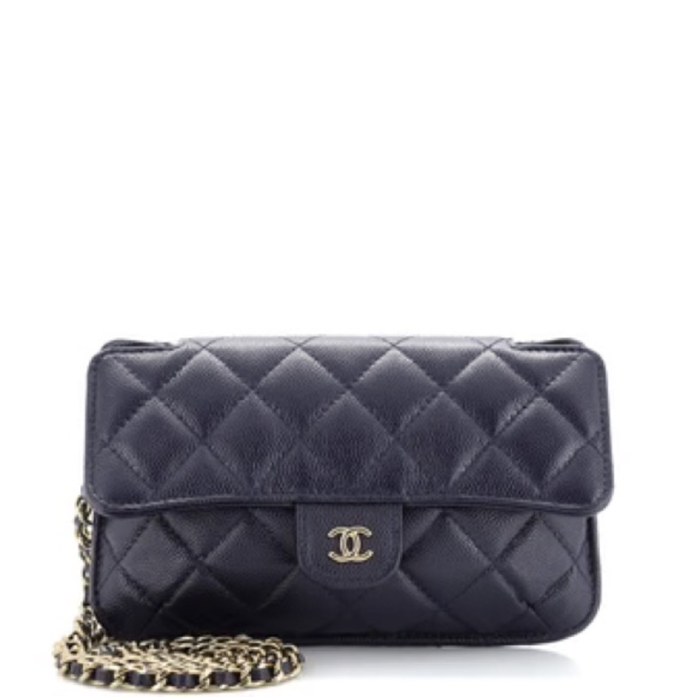 Chanel Ready to Fold Caviar mini crossbody tote